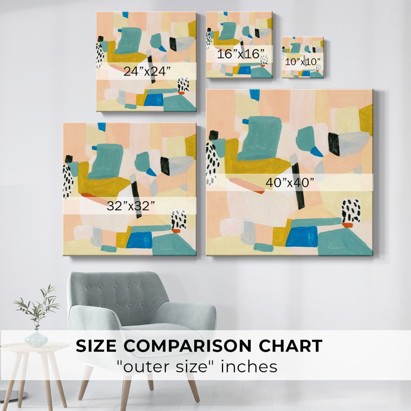 Toile tendue Sandy Land III-Gallery, H 16 po x l 16 po x P 1,5 po