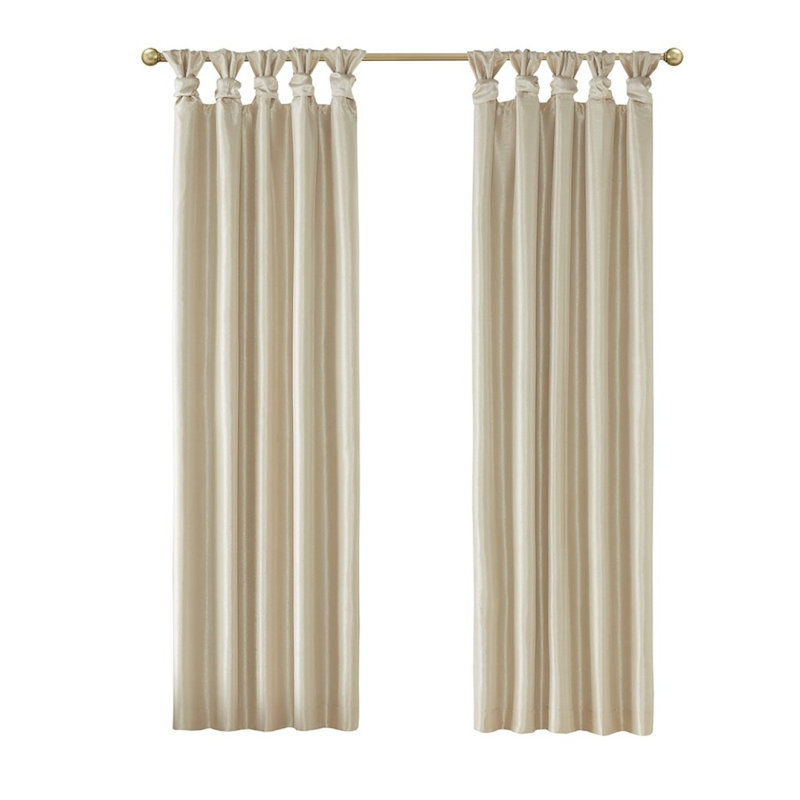 Twist Tab Total Blackout Window Curtain Panel 50X95" Blackout, Champagne