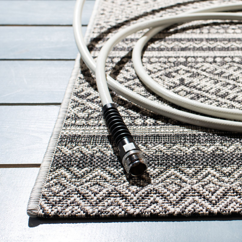 Adriann Performance Southwestern Indoor/Outdoor Area Rug, Square 6'7"