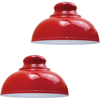 2-Pack Vintage Retro Pendant Light Shade Metal Lampshade Bulb Guard Curved Cage Hanging Ceiling Light Fixture E26 Compatible Decorative Lighting for Kitchen Bedroom Farmhouse