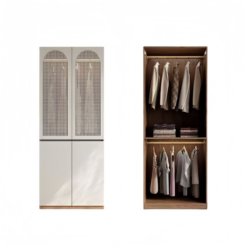 Retro Simple Modern Rattan Wardrobe