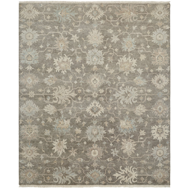 Wool Oriental Area Rug in Brown