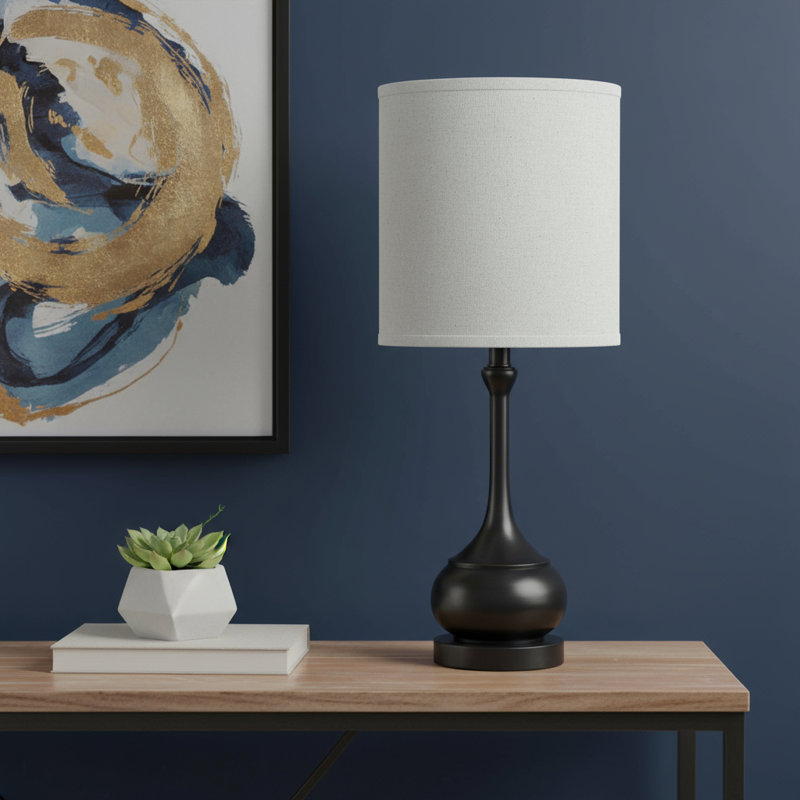 Lampe de table 24,5 po Izen, Blanc, Bronze