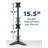 Mount-It Height Adjustable Full Motion Vertical Dual Monitor Stand Fits 17" - 32" Screens