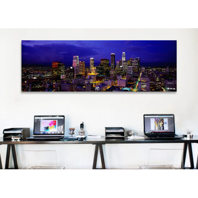 " Skyscrapers Lit Up At Night City Of Los Angeles, California, USA " by Panoramic Images
