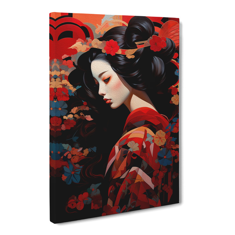 Geisha Orphism - Wrapped Canvas, 50cm H x 35cm W x 3cm D