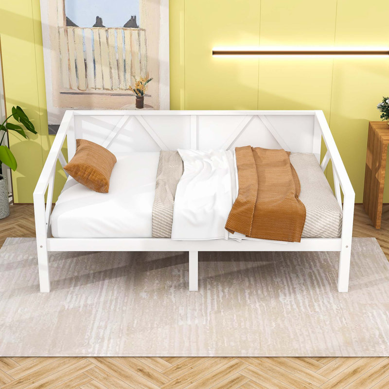 Wooden Daybed with Additional Storage Space, Full, White