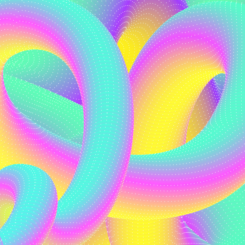 Impression sur toile de fond psychédélique Tishon, H 12 po x l 12 po