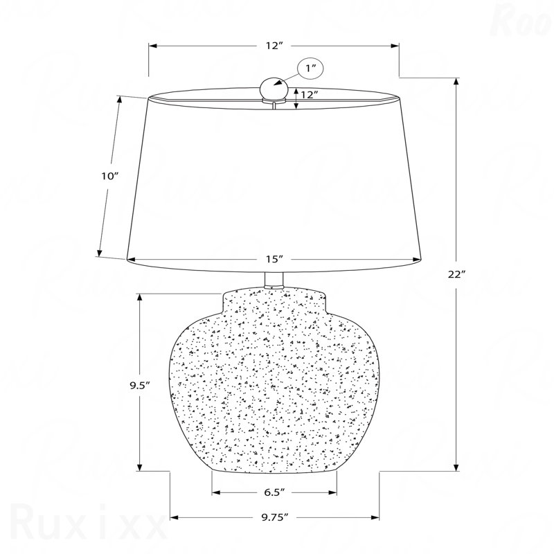 Table Lamp - 22" Modern Urn-Shaped Table Lamp with 3-Way Switch