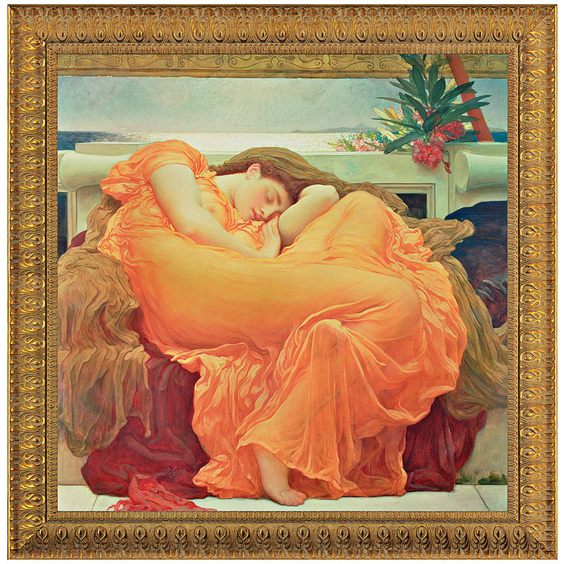 " Flaming June " by Frederic Leighton, 28" H x 28" W x 1.75" D