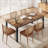 Industrial Dining Table for 6-8 People, 78.7 Inch Long Wooden Kitchen Table with Sturdy Metal Frame & Finish - Seats 6 Rectangular Counter for Dinner-146293223