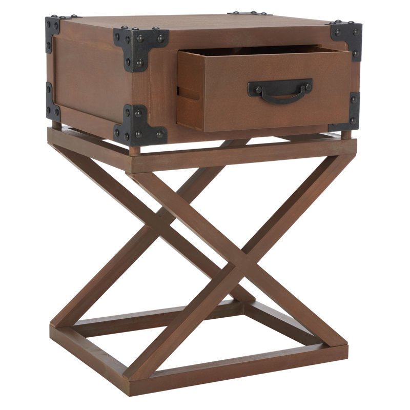 Monette End Table with Storage, Sepia