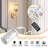 Wireless Wall Lamps with USB Rechargeable LED Bulbs, 12-Colour Dimmable Lighting & Remote Control-2117073091