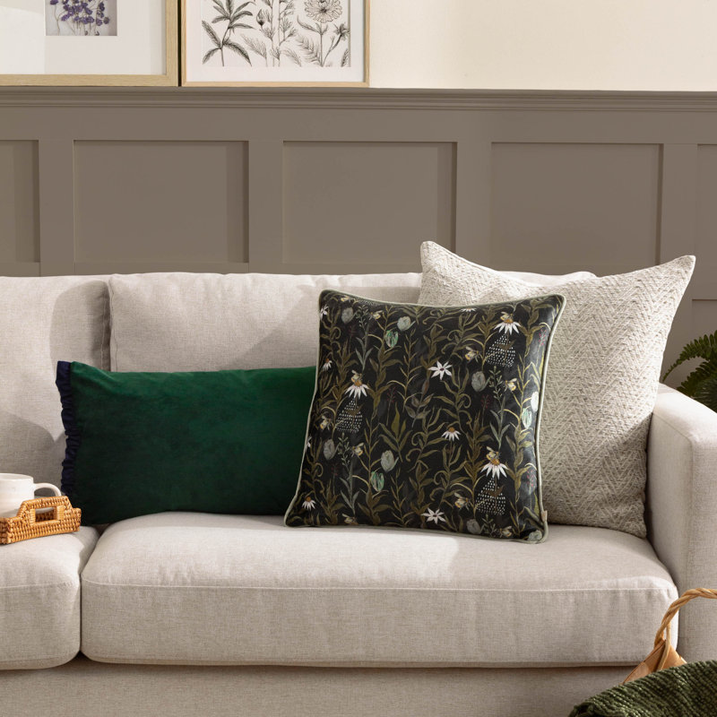 Tilly Rectangular Cushion, Green, 40" H x 60" W, Polyester