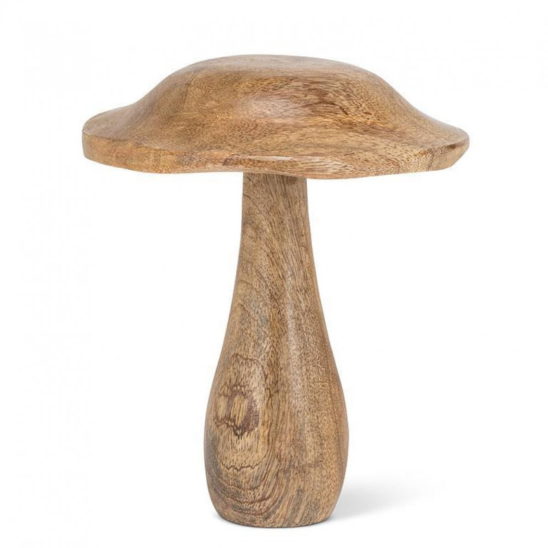 Figurine grand champignon avec capuchon ondulé, H 6 po x l 5,50 po x P 5,50 po