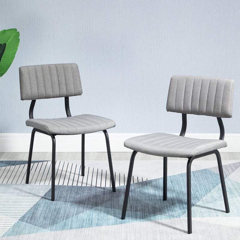 Rushden 46cm H Upholstered Side Chair, Grey