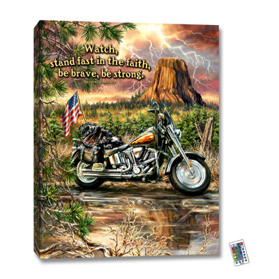 The Open Road W/ Scripture 18x24 Fully Illuminated ColorChange LED Print