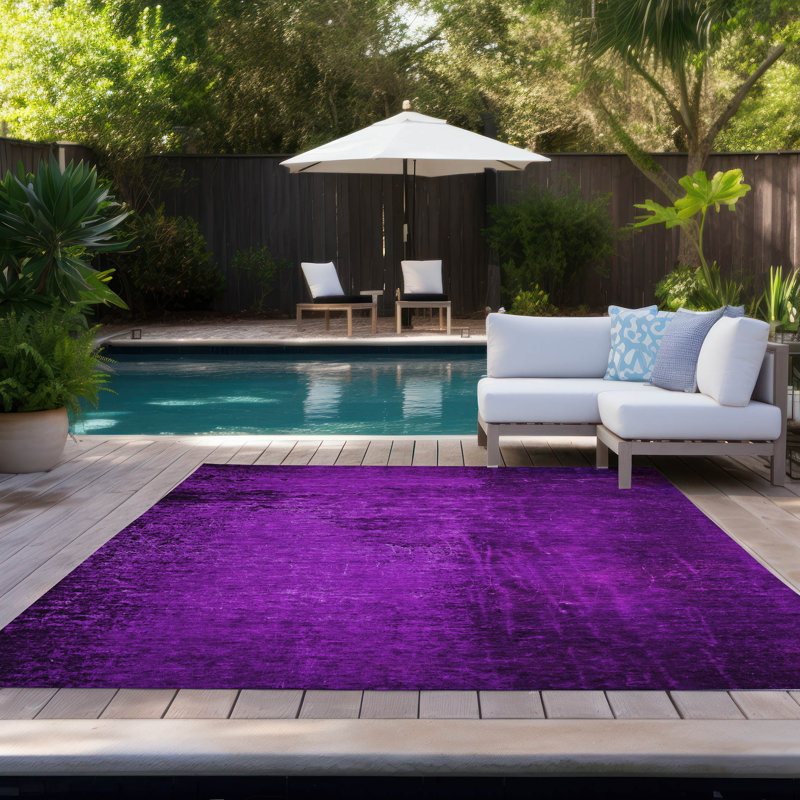 Tapis intérieur / extérieur Borgen avec envers antidérapant, Rectangle 5 pi x 7 pi 6 po
