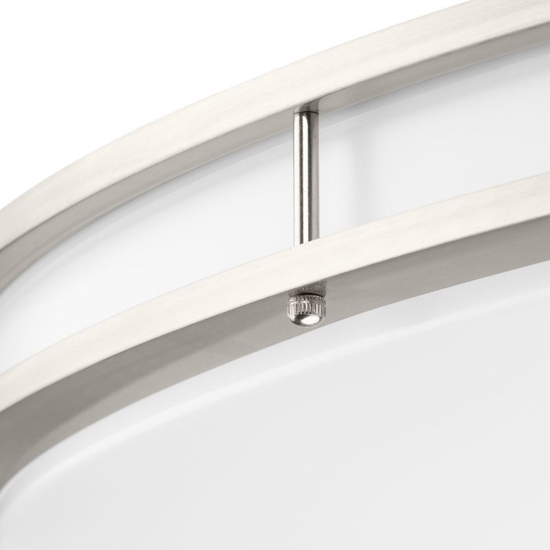 Plafonnier encastré 5 lumières, Nickel brossé, H 4,53 po x l 18,1 po x P 32,28 po