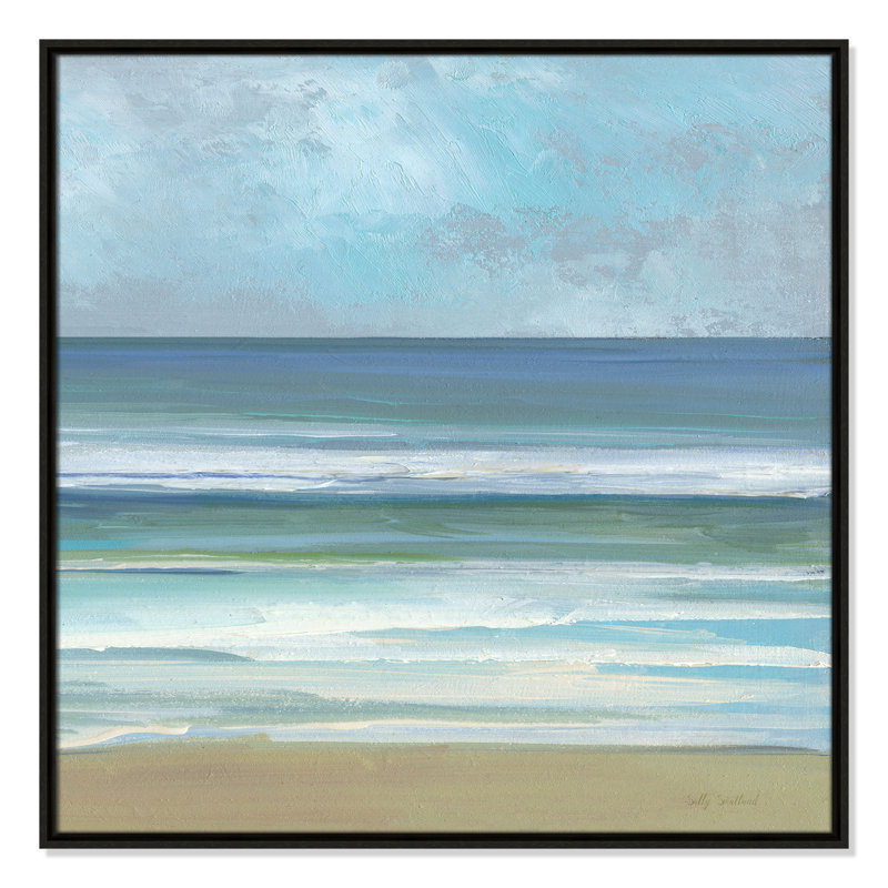 «Gentle Waves II» par Sally Swatland, H 31,5 po x l 31,5 po, Flottant espresso