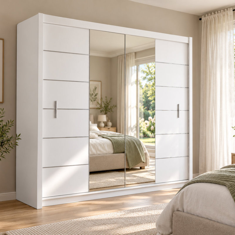 Bhopal Manufactured Wood Wardrobe, White