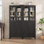 Armoire de rangement de 71 po de hauteur, armoire de salle de bain 5 niveaux avec 4 portes et tablettes réglables-1245599546
