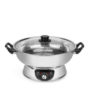 Liven Electric Shabu Shabu Pot HG-301BY with Divider Electric Hot Pot with  Non-stick Surface5L 1600W