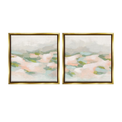 "Pastel Hills Abstraction" par June Erica Vess, 2 pièces sur toile
