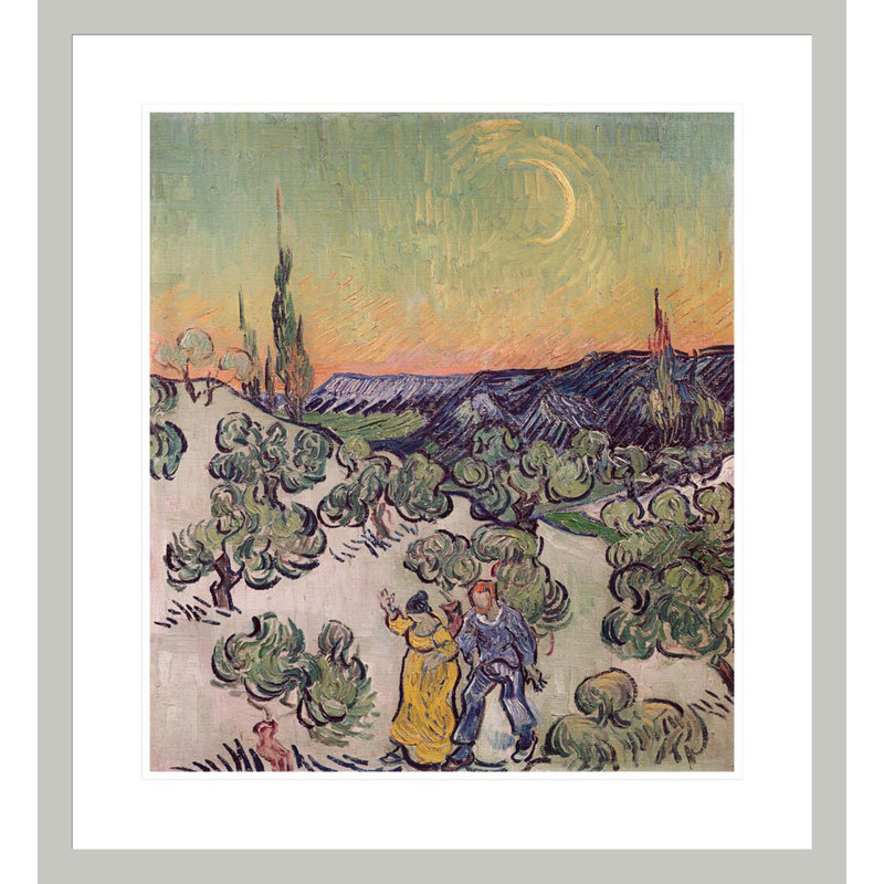 «Moonlit Landscape» par Vincent van Gogh, impression giclée encadrée, 25,69 po H x 23,5 po L