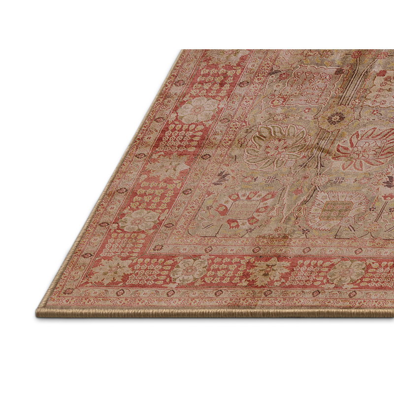 Tapis oriental beige / rouge, Rectangle 3 pi x 5 pi