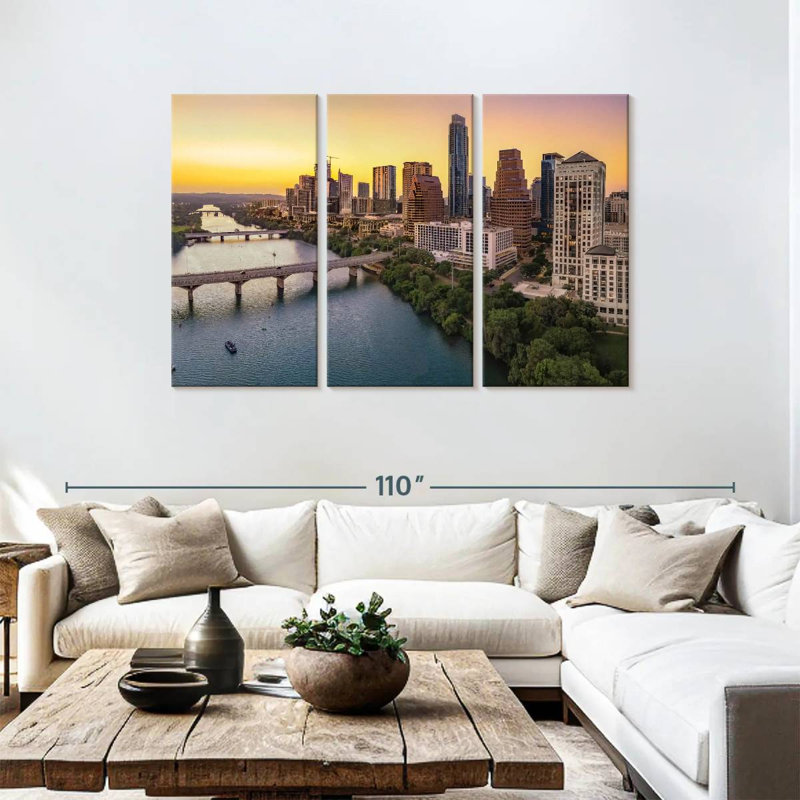 Sireci Austin Dusk Skyline, 48" H x 74" W