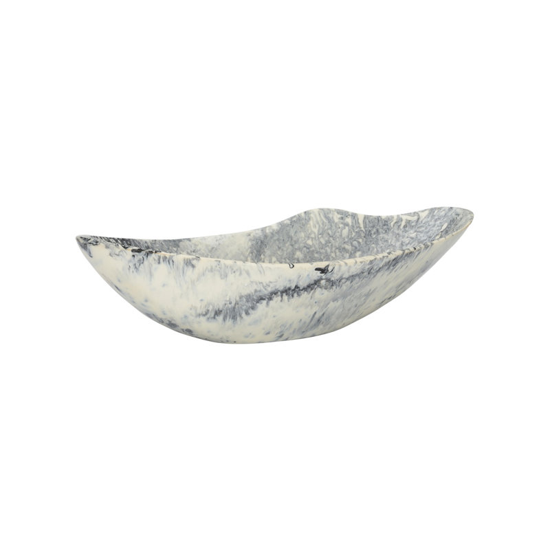 Bucolic Decorative Bowl, 4.25" H x 16" W x 6.75" D, Pink