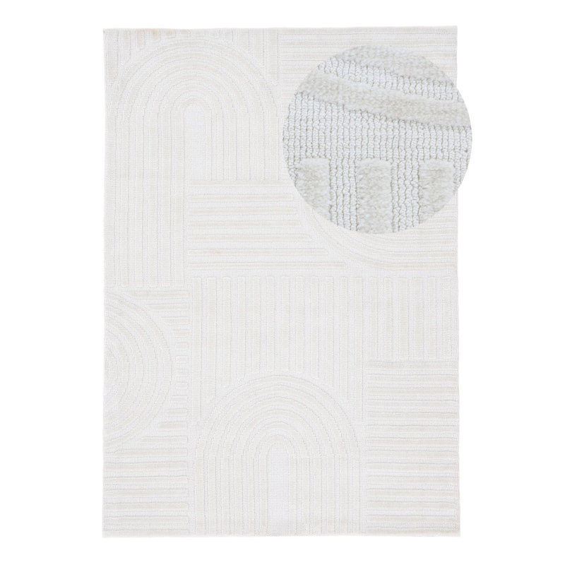 Handgefertigter Teppich Aus Mikrofaser In Creme Hand Tufted Area Rug, Rectangle 140 x 200cm
