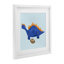 «Sporty Baby Dino», reproduction sous verre encadrée, design par Lucille Price