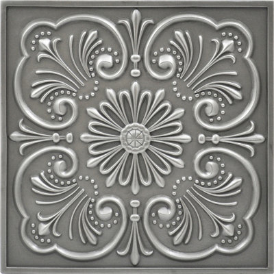 Crown 12 in. x 12 in. Hand Painted Metal Decorative Accent