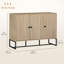 Buffet moderne, buffet avec tablettes réglables, chêne