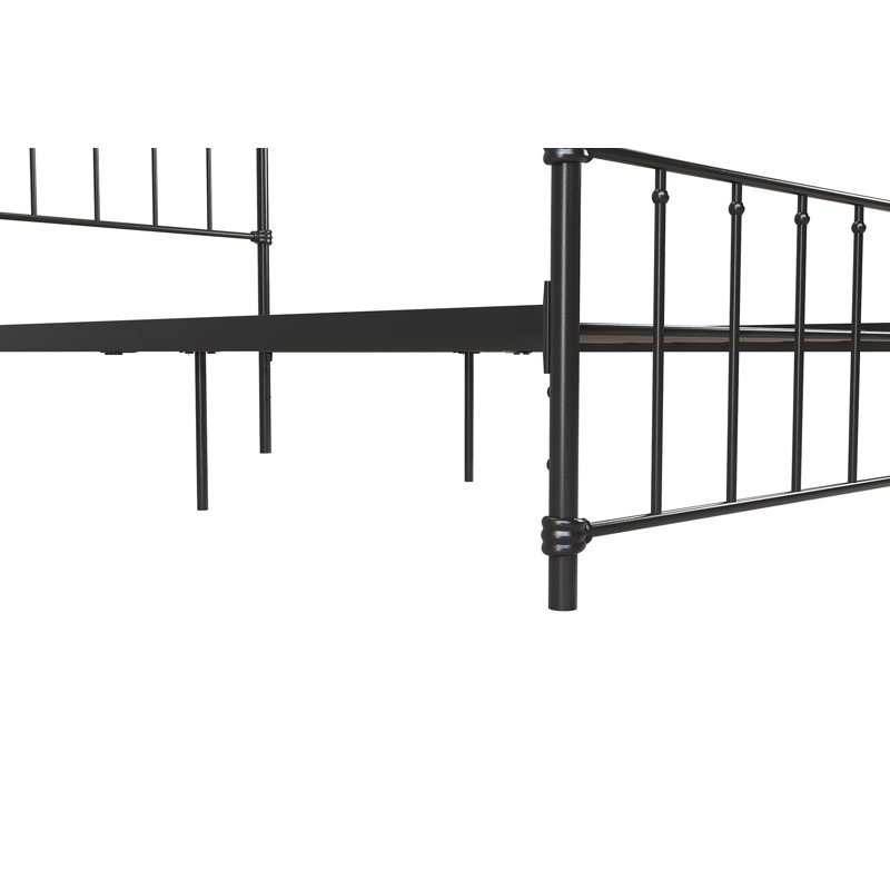 Aanya Bed, Matte Black, Single (3')