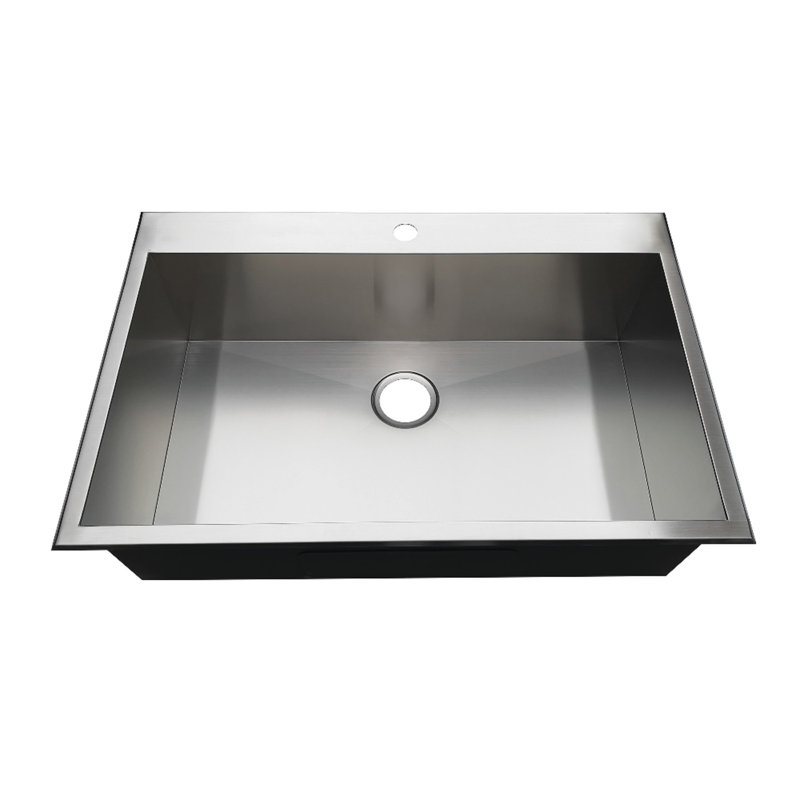 Gourmetier 33" L x 22" W Drop-In Kitchen Sink
