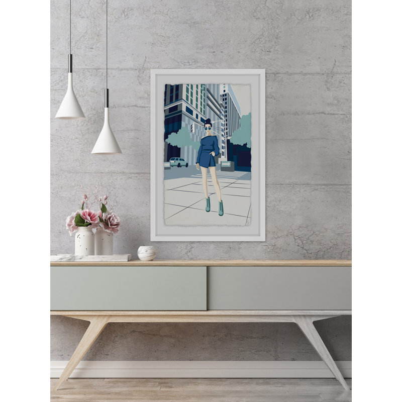 High Street Fashion - impression encadrée, H 18 po x l 12 po x P 1,5 po