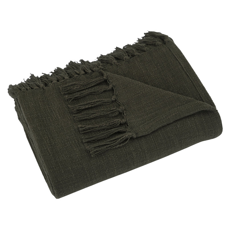 Chalamet Throw Blanket, Olive