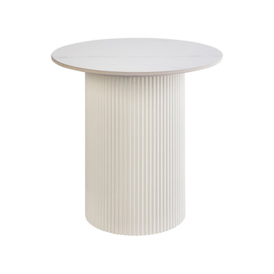 Bernando Ceramic Light Beige Side Table 