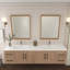 Meuble-lavabo mural 84 po avec double évier en acrylique renforcé Victoria-97880877