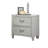 Transitional  1Pc Nightstand Dovetail Drawers Solid Wood Bedside Table Chrome Hanging Pulls-136797591