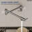 Modern Pot Filler Faucet, 2-Handle Wall Mount Kitchen Faucet for Stove-118158814