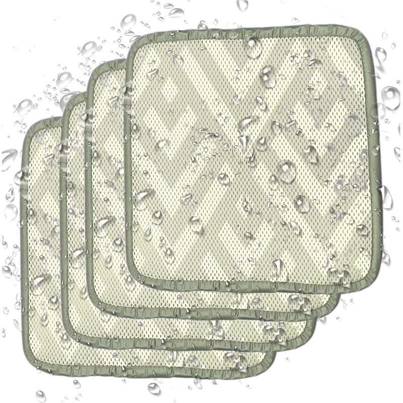 Ortenzia Water Resistant Outdoor 0.25 " Dining Chair Seat Cushion