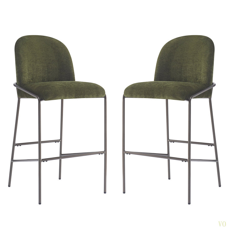 Ensemble de 2 tabourets de bar Galen, Vert