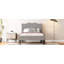 Lit plateforme en tissu d'ameublement-528145226