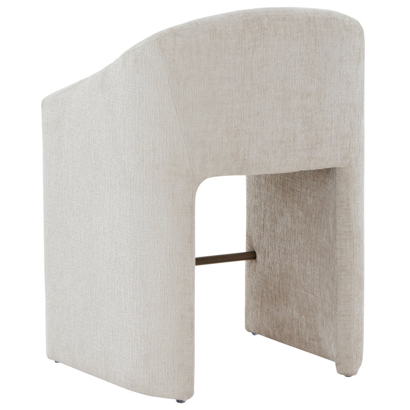 Kagan Chenille Counter Stool, Cream, Counter Stool (26.8" Seat Height)