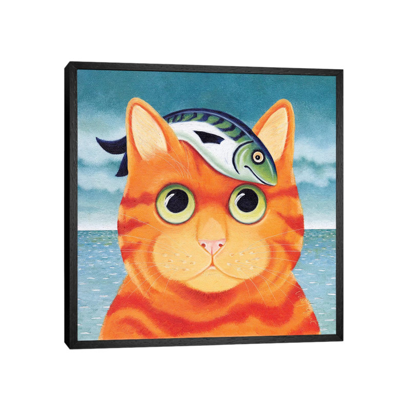 Freya by Vicky Mount - Painting on Canvas, 45.72 cm H x 45.72 cm W, Black Framed