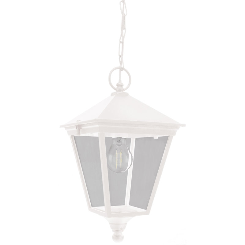 Beijing 1 -Bulb Outdoor Hanging Lantern, White, Grande